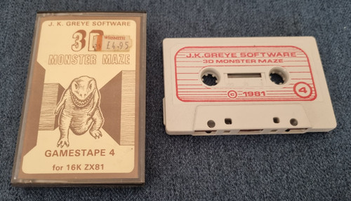 3D Monster Maze (1982) Sinclair ZX81 box