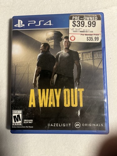 A Way Out (2018) PlayStation 4 box