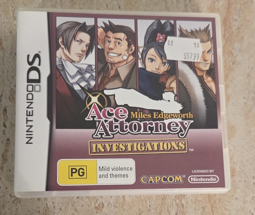 Ace Attorney Investigations: Miles Edgeworth (2009) Nintendo DS box
