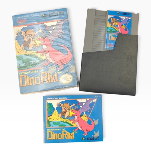 Adventures of Dino Riki (1987) NES box