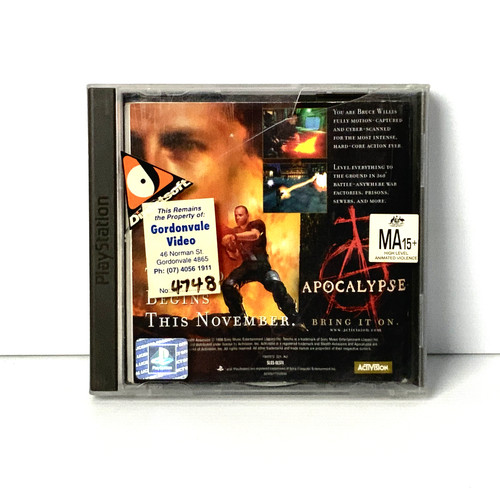 Apocalypse (1998) PlayStation box