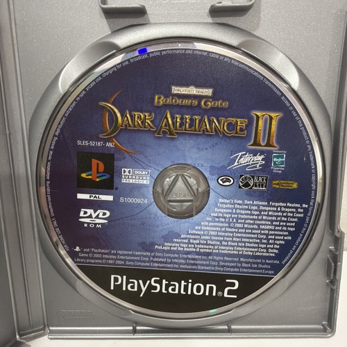 Baldur's Gate: Dark Alliance II (2004) PlayStation 2 box