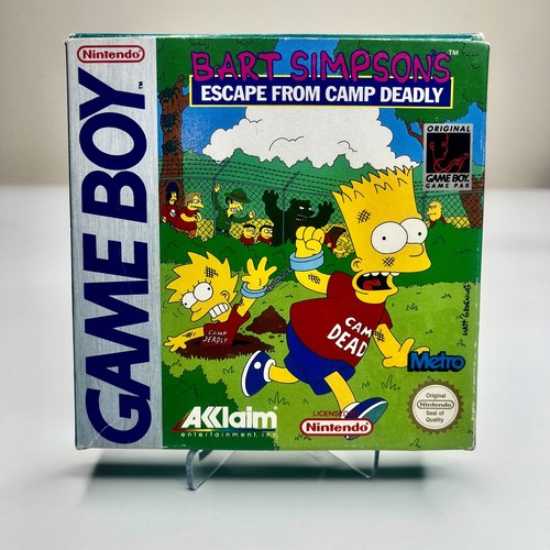 Bart Simpson's Escape from Camp Deadly (1991) Game Boy box