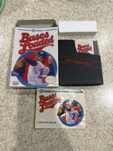 Bases Loaded (1987) NES box