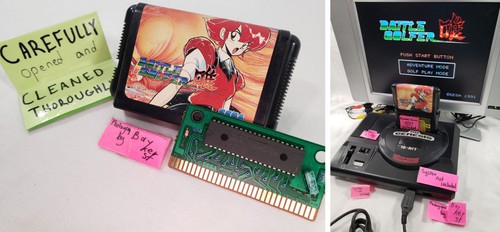 Battle Golfer Yui (1991) Mega Drive box