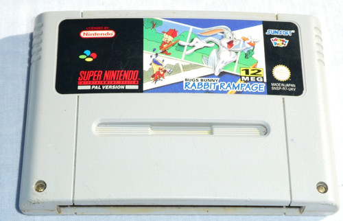 Bugs Bunny Rabbit Rampage (1994) SNES box