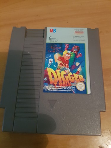 Digger T. Rock (1990) NES box