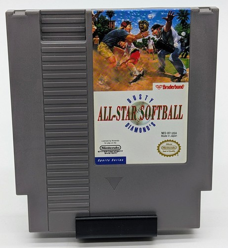 Dusty Diamond's All-Star Softball (1989) NES box