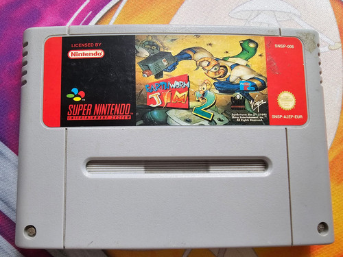 Earthworm Jim 2 (1995) SNES box
