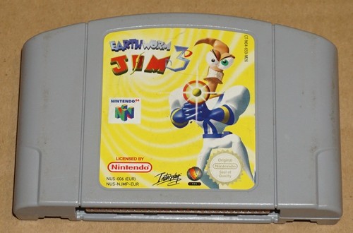 Earthworm Jim 3D (1999) Nintendo 64 box
