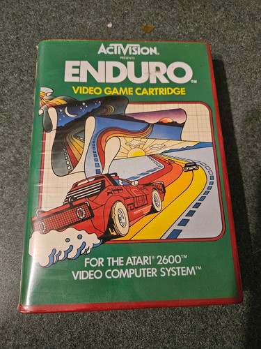 Enduro (1983) Atari 2600 box