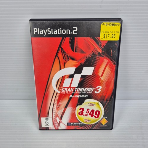 Gran Turismo 3: A-Spec (2001) PlayStation 2 box