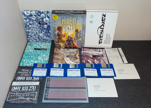 Hired Guns (1993) Amiga box