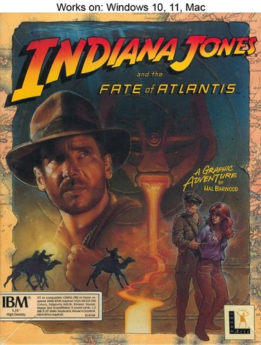 Indiana Jones and the Fate of Atlantis (1992) DOS box