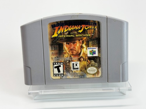 Indiana Jones and the Infernal Machine (1999) Nintendo 64 box