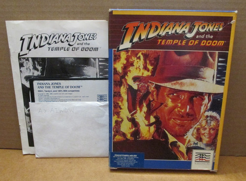 Indiana Jones and the Temple of Doom (1985) Atari ST box
