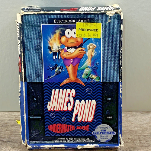 James Pond: Underwater Agent (1990) Mega Drive box