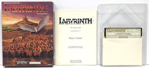 Labyrinth: The Computer Game (1986) Commodore 64 box