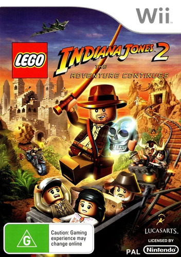 Lego Indiana Jones 2: The Adventure Continues (2009) Wii box