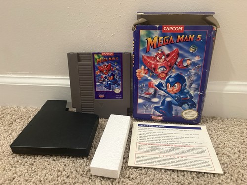 Mega Man 5 (1992) NES box