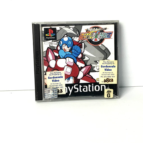 Mega Man Battle & Chase (1997) PlayStation box