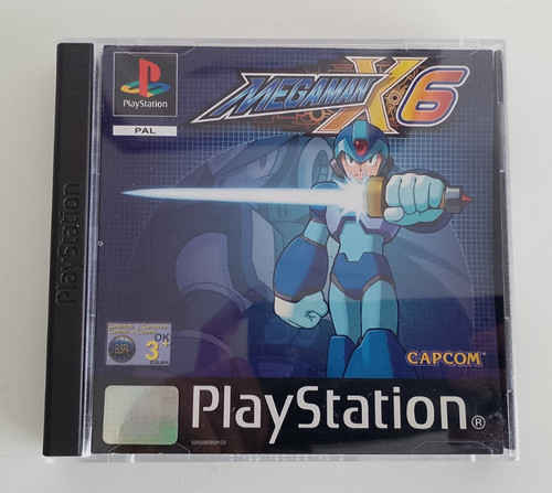 Mega Man X6 (2001) PlayStation box