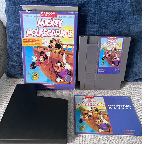 Mickey Mousecapade (1987) NES box