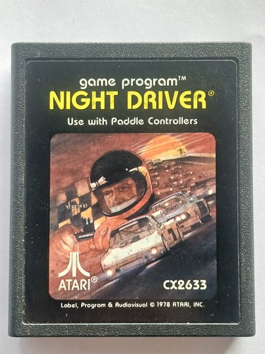 Night Driver (1976) Atari 2600 box