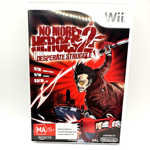 No More Heroes 2: Desperate Struggle (2010) Wii box
