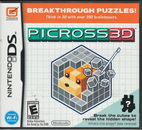 Picross 3D (2009) Nintendo DS box