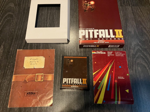 Pitfall II: Lost Caverns (1984) Atari 8-bit box