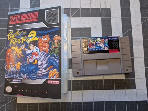Pocky & Rocky 2 (1994) SNES box