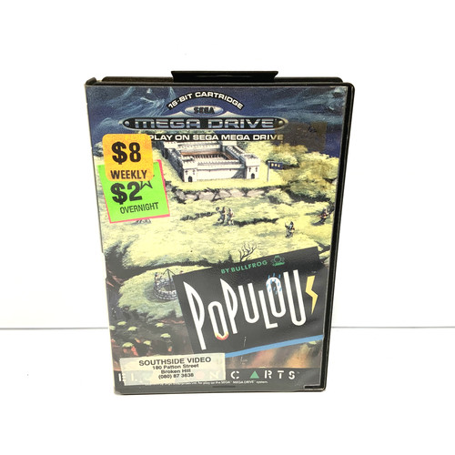 Populous (1989) Mega Drive box