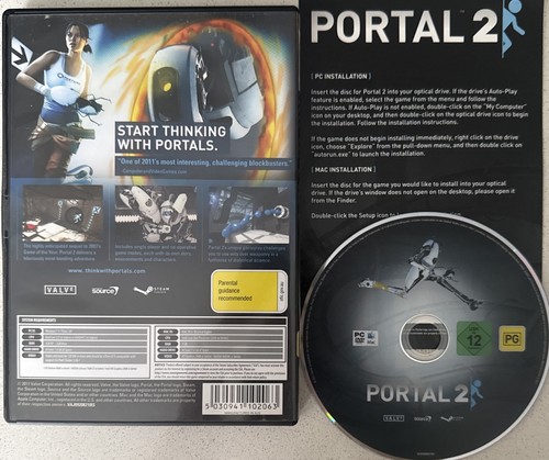 Portal 2 (2011) Mac box