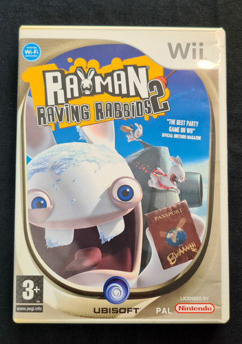 Rayman Raving Rabbids 2 (2007) Wii box