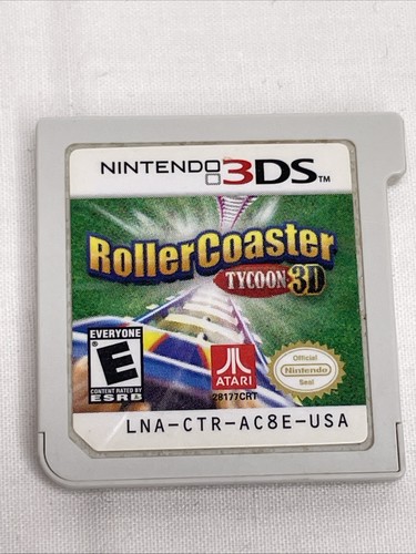RollerCoaster Tycoon 3D (2012) Nintendo 3DS box