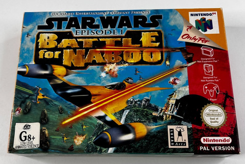 Star Wars Episode I: Battle for Naboo (2000) Nintendo 64 box