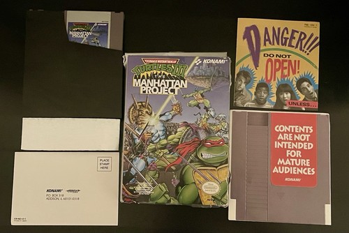 Teenage Mutant Ninja Turtles III: The Manhattan Project (1991) NES box