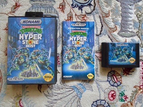 Teenage Mutant Ninja Turtles: The Hyperstone Heist (1992) Mega Drive box