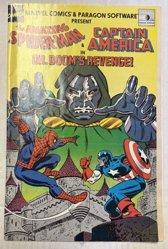 The Amazing Spider-Man and Captain America in Doctor Doom's Revenge (1989) Atari ST box
