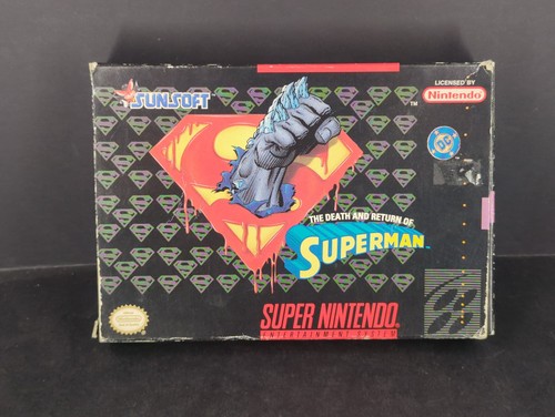 The Death and Return of Superman (1994) SNES box