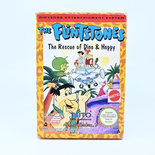 The Flintstones: The Rescue of Dino & Hoppy (1991) NES box