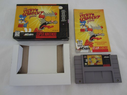 The Itchy & Scratchy Game (1993) SNES box