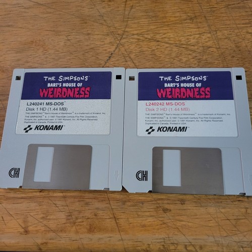 The Simpsons: Bart's House of Weirdness (1992) DOS box