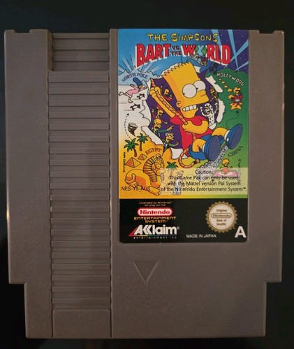 The Simpsons: Bart vs. the World (1991) Game Gear box