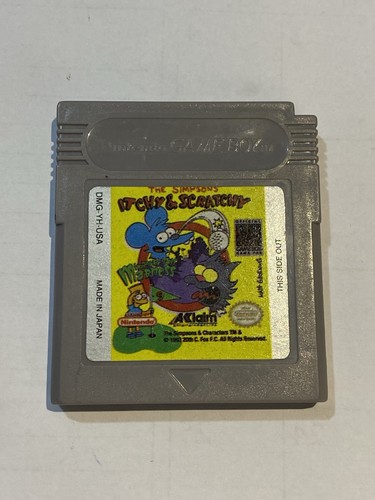 The Simpsons: Itchy & Scratchy in Miniature Golf Madness (1993) Game Boy box