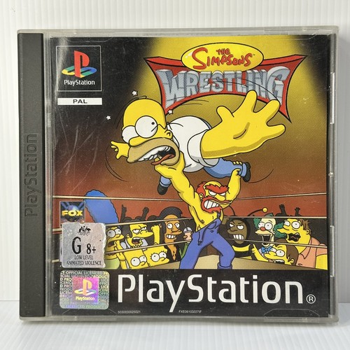 The Simpsons Wrestling (2001) PlayStation box