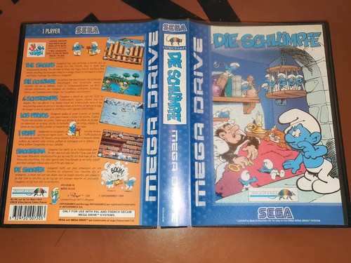 The Smurfs (1994) Mega Drive box