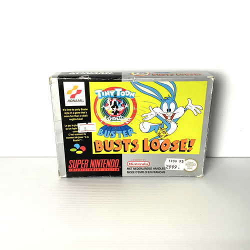 Tiny Toon Adventures: Buster Busts Loose! (1992) SNES box
