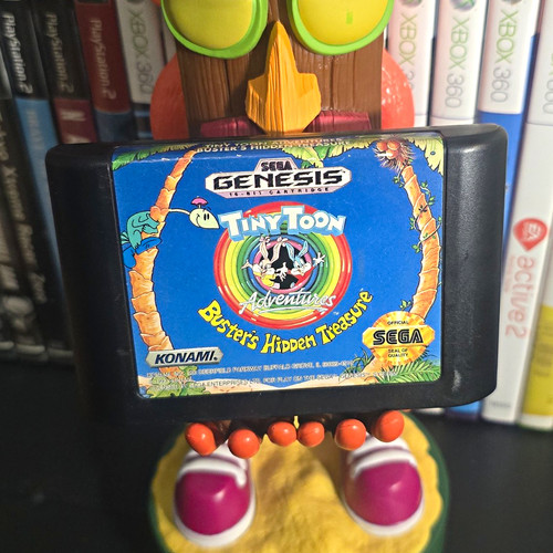 Tiny Toon Adventures: Buster's Hidden Treasure (1993) Mega Drive box